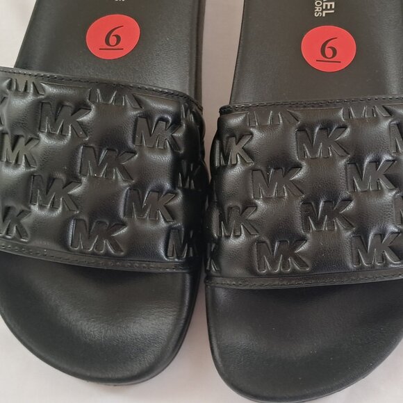 Michael Kors MK Logo Slip on Slippers BNWT - Picture 2 of 8